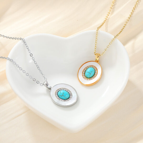 Fashion Simple Niche Oval Couple Necklace - Image 6