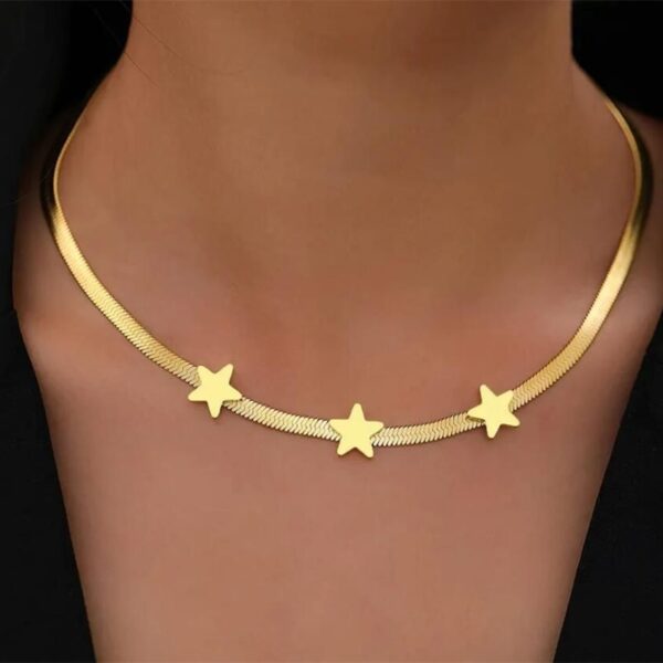 Ins Star Necklace Fashion Gold Stainless Steel Chain Necklace