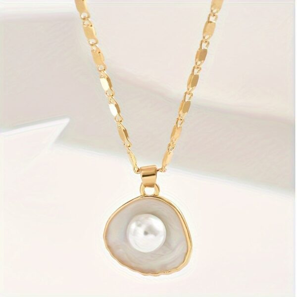 Baroque Pearl Pendant Necklace For Women Pearl Gold Pendant Necklace For Women Vintage Pearl Jewelry - Image 3