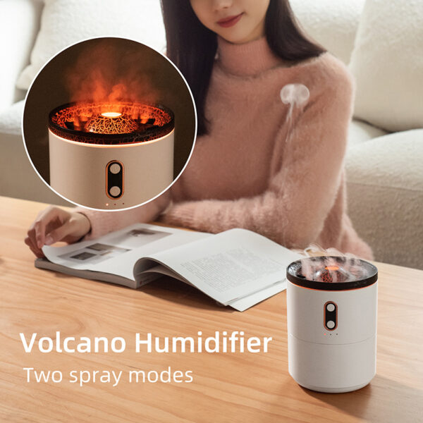 Volcanic Flame Aroma Essential Oil Diffuser USB Portable Jellyfish Air Humidifier Night Light Lamp Fragrance Humidifier - Image 5