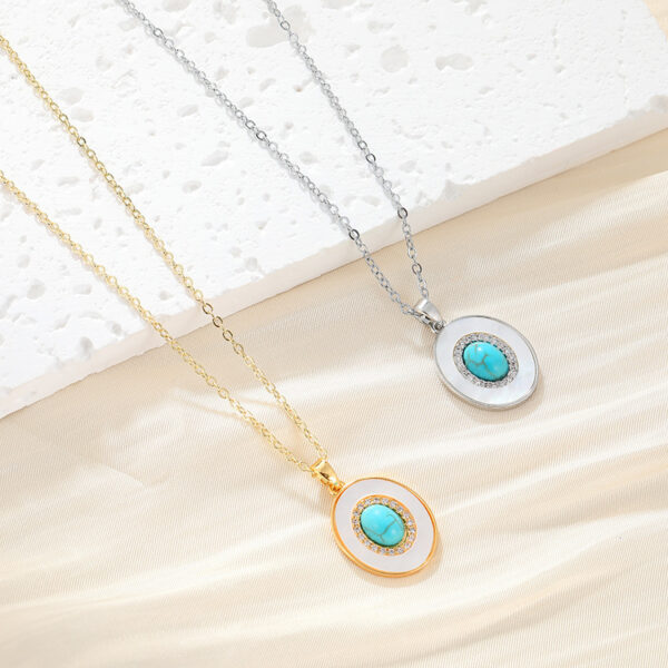 Fashion Simple Niche Oval Couple Necklace