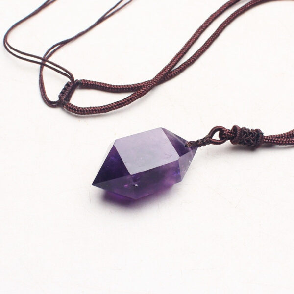 Natural Amethyst Hexagonal Pendant - Image 5