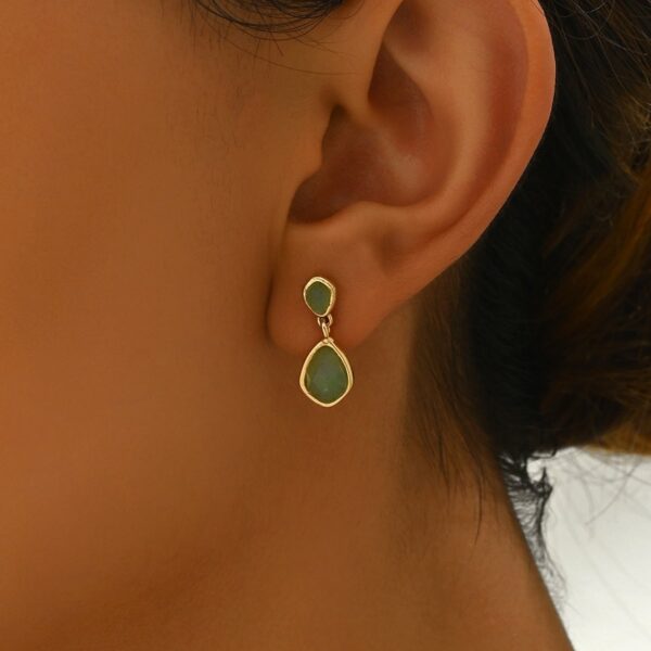 Natural Stone Drop  Earrings Set - 3 Pairs - Image 6