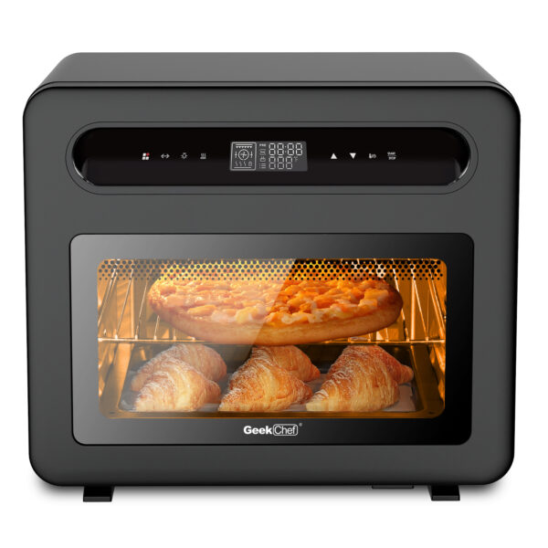 Geek Chef Steam Air Fryer Toast Oven Combo , 26 QT Steam Convection Oven Countertop , 50 Cooking Presets, With 6 Slice Toast, 12 In Pizza, Black Stainless Steel. Prohibited From Listing On Amazon - Image 3