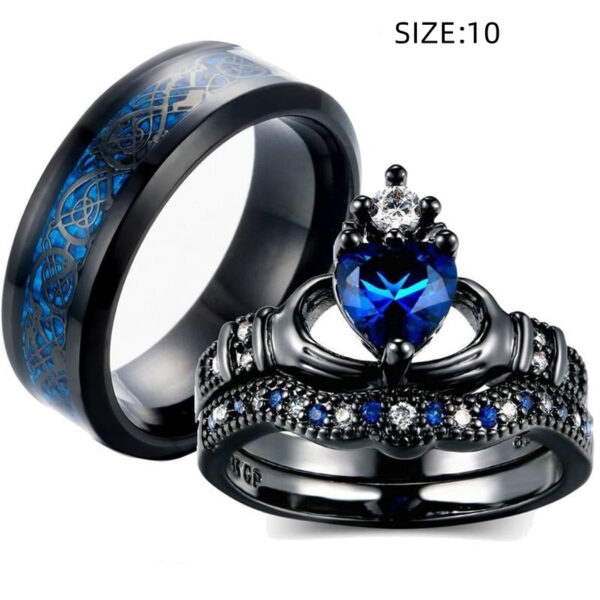 Crown love sapphire female ring - Image 6