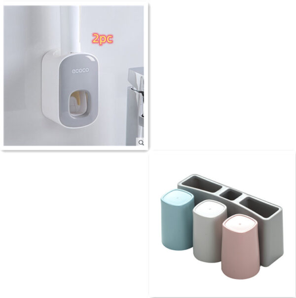 Wall Mounted Automatic Toothpaste Holder Bathroom Accessories Set Dispenser - Image 6